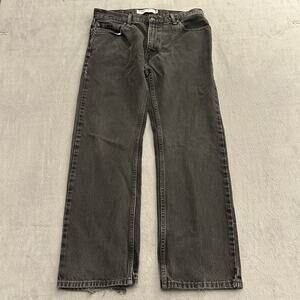 VTG Levis 505 Jeans Black Denim Men’s Size 34X30 100% Cotton Mexico Made Y2K